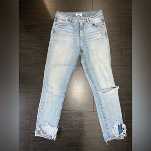Agolde size 26 skinny crop jeans.